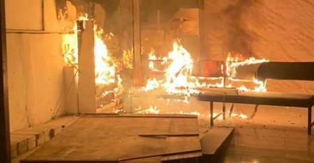 حريق في المسجد العمري بمدينة الرمثا