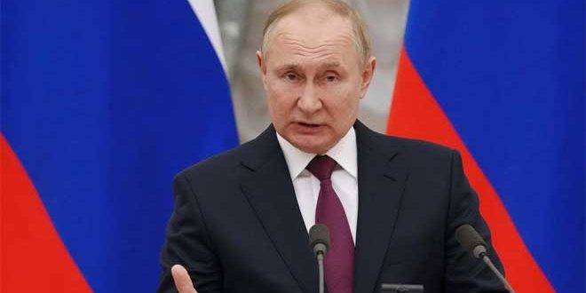 بوتين: الهدف الرئيسي للغرب تقسيم المجتمع الروسي وتدمير البلاد