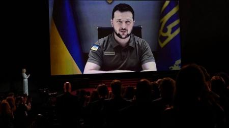 خطاب مفاجئ للرئيس الأوكراني في افتتاح مهرجان كان السينمائي