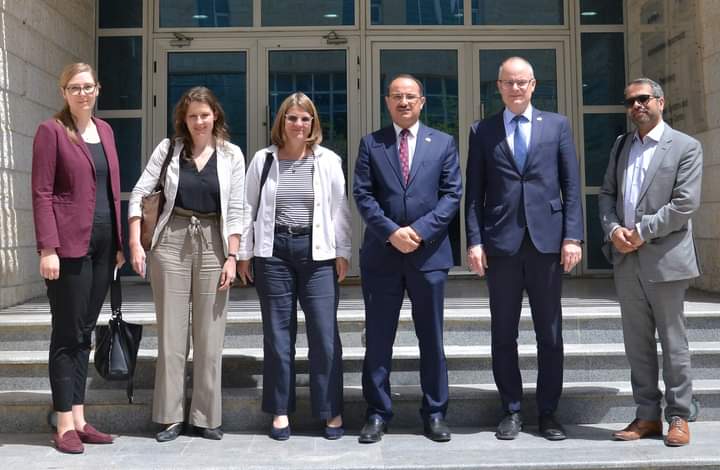 رئيس الجامعة الألمانية الأردنية يلتقي وفدا من السفارة الألمانية