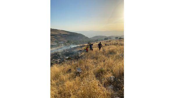 عجلون : حريق يأتي على مساحة 80 دونما باراض مملوكة ببلدة حلاوة