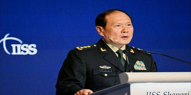 وزير الدفاع الصيني يؤكد أن بلاده لن تتوانى عن مواجهة أي عمل استفزازي