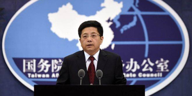 الصين تجدد رفضها قيام بعض القوى بدعم الأنشطة الانفصالية في تايوان