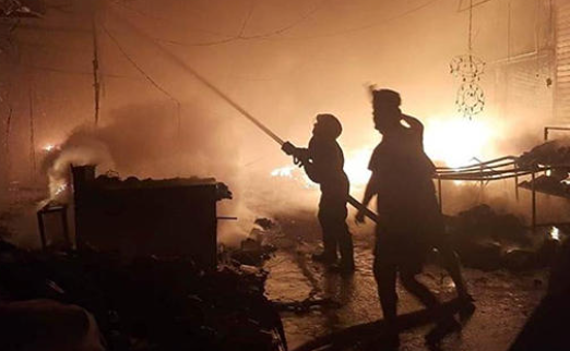 حريق ضخم بسوق تجاري عراقي وخسائر بالملايين