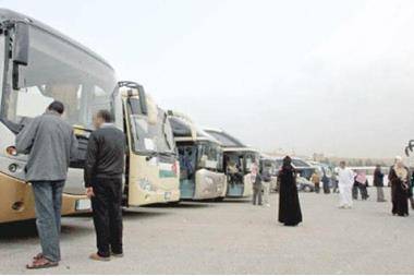 10 حافلات احتياط ترافق بعثات الحجاج الأردنيين