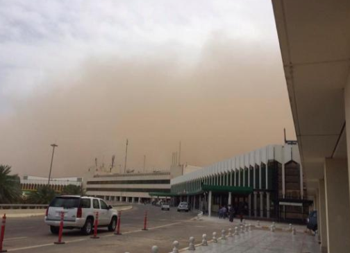 تعليق الرحلات بمطار بغداد بسبب عاصفة ترابية