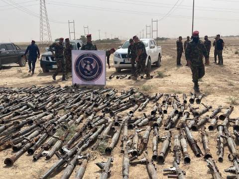 العراق: ضبط صواريخ وعبوات ناسفة وقذائف هاون في قضاء سامراء_صور