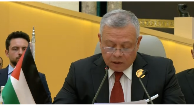 عاجل ...الملك:  لا أمن ولا استقرار ولا ازدهار في المنطقة دون حل يضمن قيام الدولة الفلسطينية المستقلة