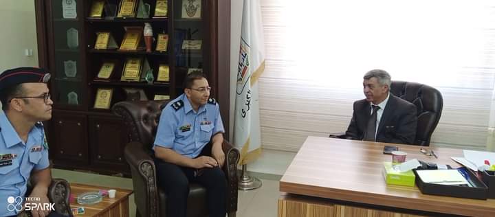 الرواجيح يستقبل رئيس قسم ترخيص مادبا الرائد عامر الصرايرة