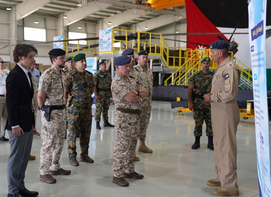 King visits King Abdullah II Airbase