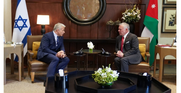 الملك يلتقي رئيس الوزراء الإسرائيلي في قصر الحسينية