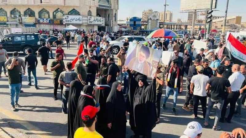 احتجاج شعبي مبكر للتيار الصدري اعتراضا على ترشح  السوداني