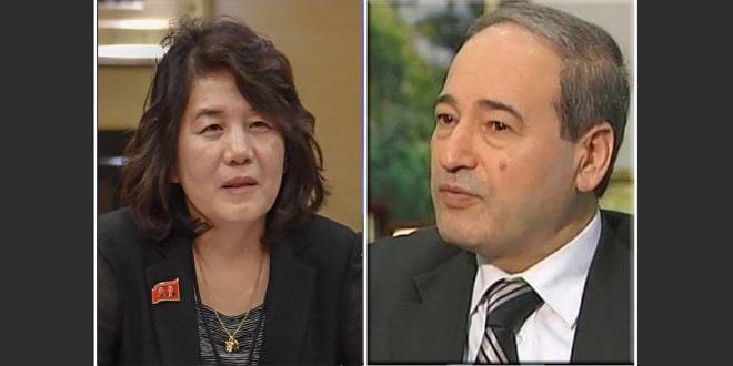 خارجيتا سورية وكوريا الديمقراطية تؤكدان متانة العلاقات المشتركة منذ 56 عاماً