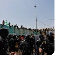 العراق: 70 اصابة بين المتظاهرين بالمنطقة الخضراء