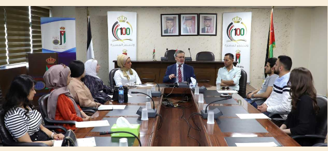 طلبة من كلية الإعلام في البترا يزورون وكالة الأنباء الاردنية