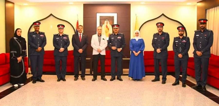 آمر الأكاديمية الملكية للشرطة يستقبل الرئيس التنفيذي لجمعية البحرين للتدريب وتنمية الموارد البشرية