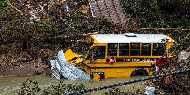 ارتفاع عدد ضحايا فيضانات ولاية كنتاكي الأمريكية إلى 30 قتيلاً