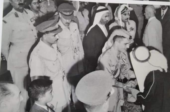 صورة من ذاكرة الوطن للملك الحسين بن طلال بمحافظة الكرك عام 1958