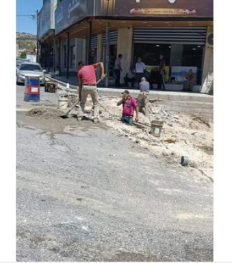 توسعة وتجهيز مثلث المقبرة الشرقية لتعبيده في بلدة سوف