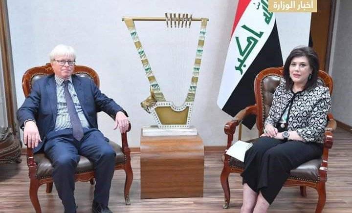 وكيلة الوزارة السهيل تستقبل القائم بالأعمال البريطانيّ في بغداد