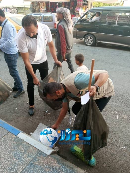 فرع ضمان المفرق ينظّم حملة نظافة تطوعية في المدينة