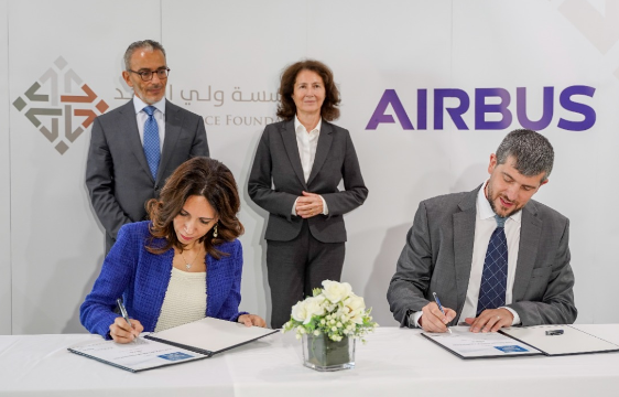 اتفاقية لتجديد الشراكة بين مؤسسة ولي العهد وشركة إيرباص