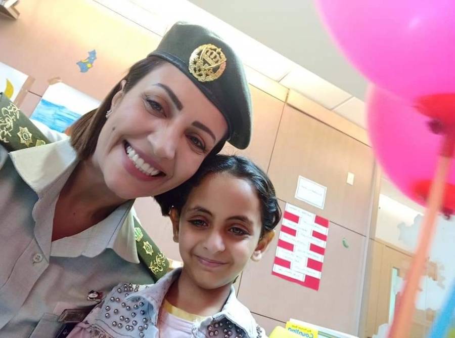 المقدم نهى ريمون تعرب عن شكرها لمستشفى الملكة رانيا العبد الله للاطفال