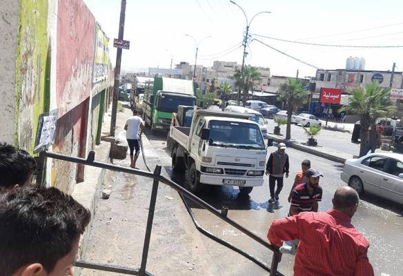 حملة على البسطات في الرصيفة