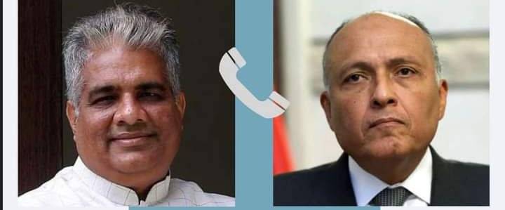 وزير الخارجية المصري .. الرئيس المعين لمؤتمر COP27 يجرى اتصالاً هاتفياً مع وزير البيئة والغابات وتغير المناخ الهندي