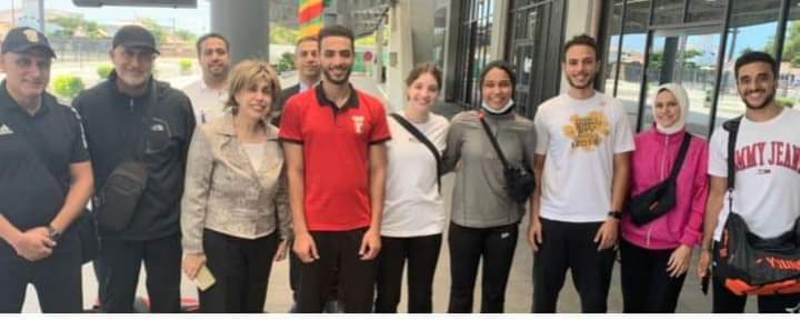 السفارة المصرية في بنين تستقبل المنتخب المصري للريشة الطائرة