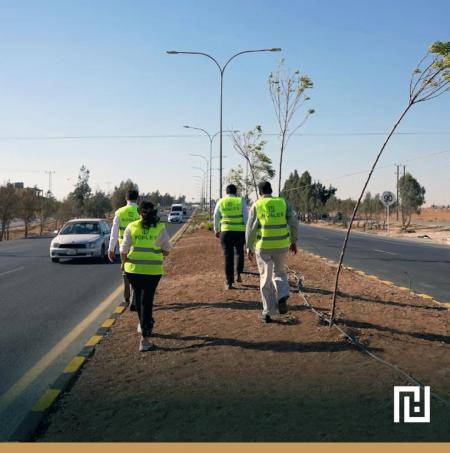 نوبلز العقارية وبالتعاون مع بلدية الجيزة الجديدة تعيد تأهيل وتجميل مدخل منطقة الجيزة الرئيسي