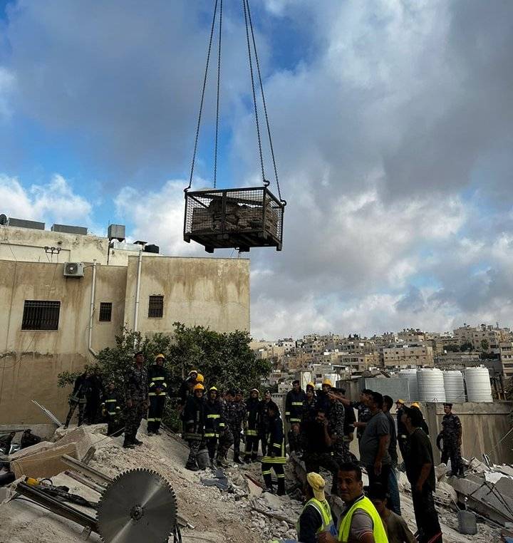 إخلاء 4 عمارات مجاورة للمبنى المنهار في اللويبدة