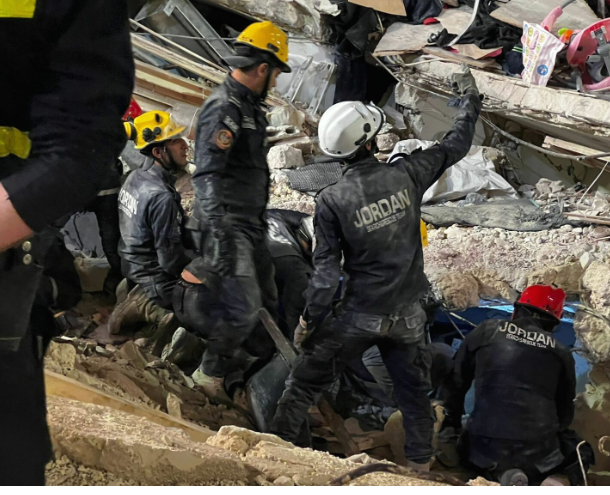 “الصحة”: 7 مصابين جراء انهيار عمارة اللويبدة غادروا المستشفيات