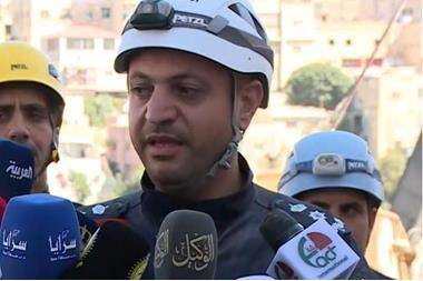 قائد فريق البحث والإنقاذ: إزالة 100 طن من الإسمنت المسلح بحادث اللويبدة