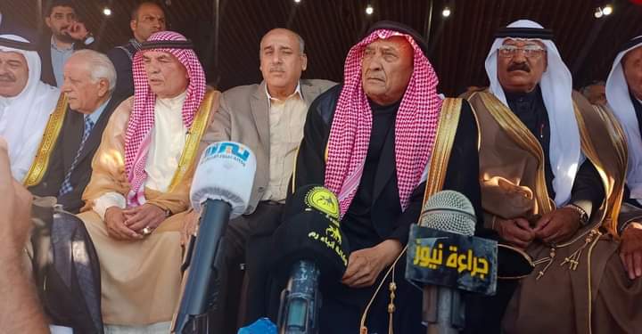 كريشان والفراية والعدوان يعودون الشيخ ضيف الله القلاب للاطمئنان على صحته