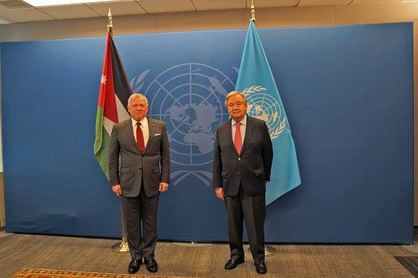 الملك يلتقي بغوتيريس