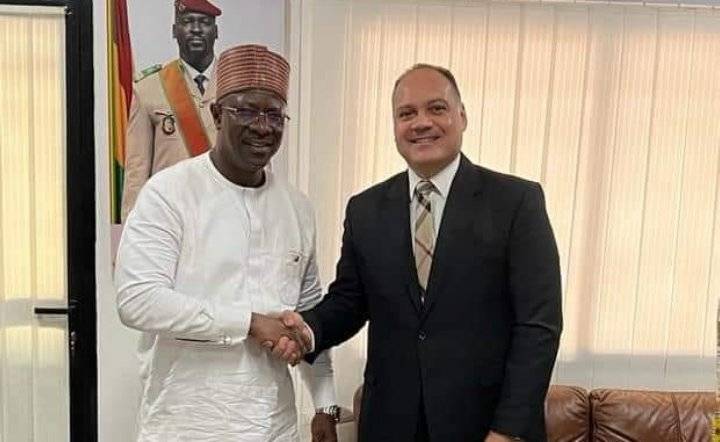 لقاء سفير مصر في كوناكري مع وزير الطاقة والهيدروليك والمحروقات في جمهورية غينيا