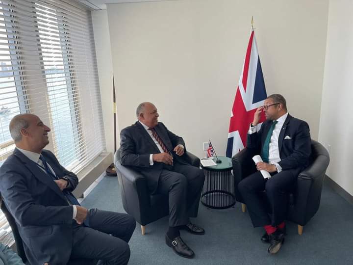 مباحثات بين وزير الخارجية المصري ووزير خارجية بريطانيا على هامش أعمال الجمعية العامة للأمم المتحدة