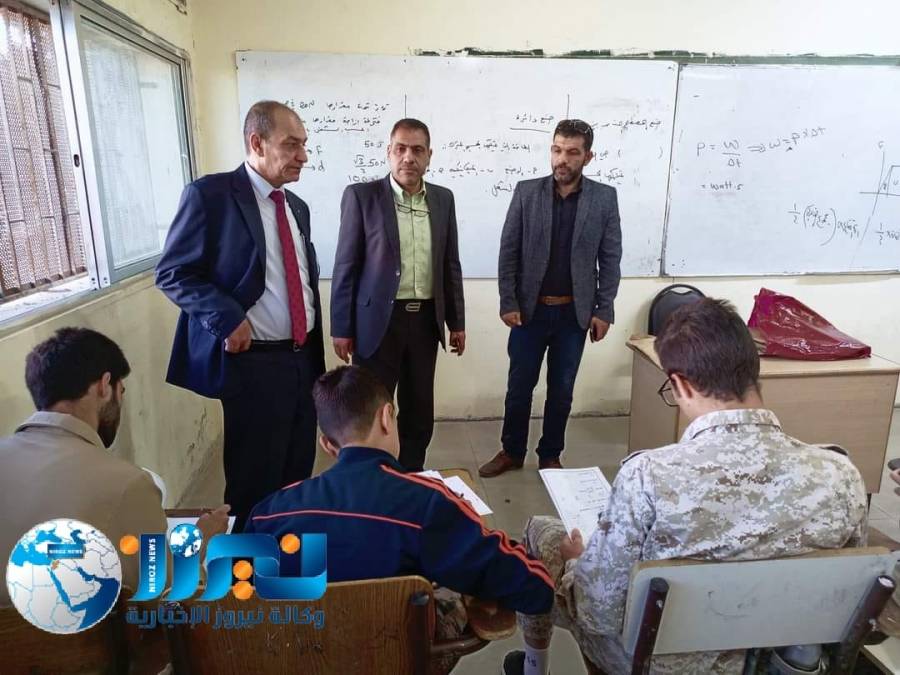 مقابلة يتفقد تطبيق الاختبارات التشخيصية في مدرسة سعد بن أبي وقاص الثانوية ... صور 