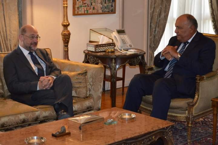وزير الخارجية المصري يستقبل رئيس مؤسسة  فريدريش إيبرت الألمانية