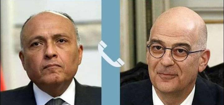 وزير الخارجية المصري يتلقى اتصالاً من وزير خارجية اليونان