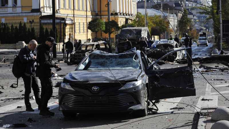 بمسيرات إيرانية.. ضربات جوية على كييف