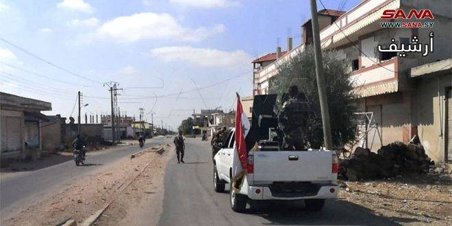 الجيش السوري :القضاء على عدد من إرهابيي (داعش) خلال عملية أمنية في مدينة جاسم بريف درعا