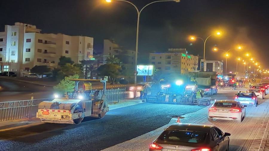 أمانة عمان تنهي التعبيد الليلي لشوارع رئيسية بكلفة 1.25 مليون دينار
