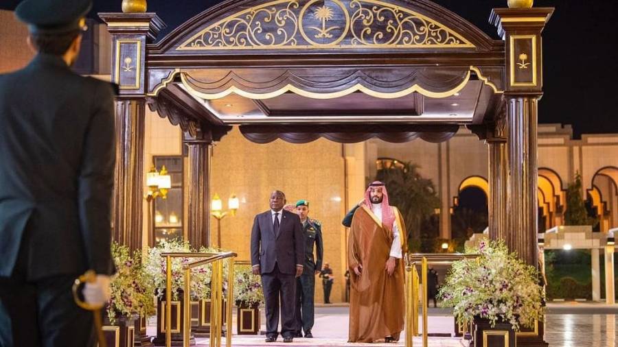 محمد بن سلمان يستقبل رئيس جمهورية جنوب إفريقيا