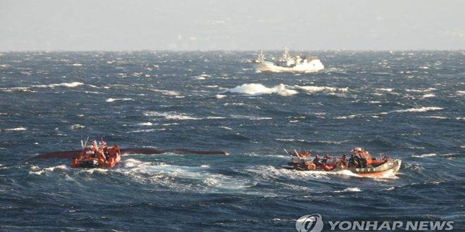 فقدان أربعة أشخاص إثر انقلاب قارب جنوب كوريا الجنوبية