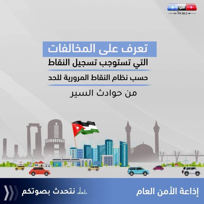 تعرف على تفاصيل المخالفات التي تستوجب تسجيل النقاط حسب النظام المفعل حاليا