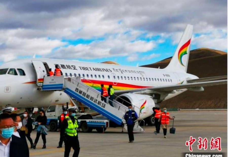منطقة التبت تشهد تطوراً سريعاً في الطيران المدني خلال العقد الماضي