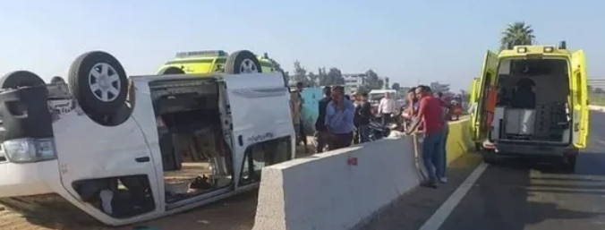 مصر.. مصرع 10 في حادث سير مروع في دلتا النيل