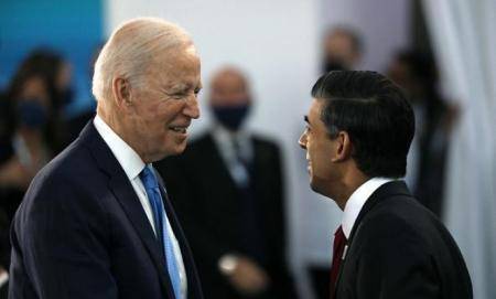 بايدن وسوناك يؤكدان على دعم أوكرانيا